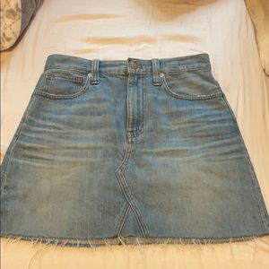 Madewell rigid denim a line skirt